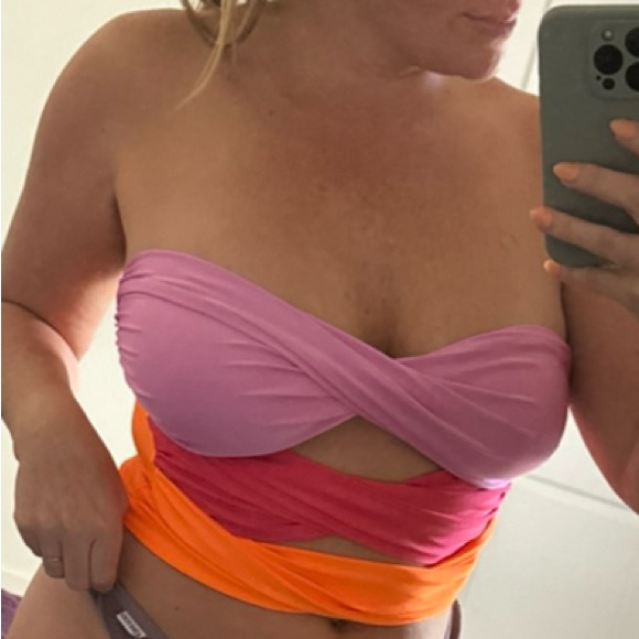 Contrast Twisted Front Tube Top by MICAS - Medium - NWT - Picture 1 of 6